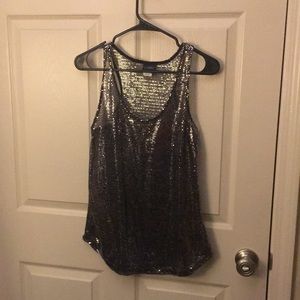 Women’s Silver Sheer Party Top